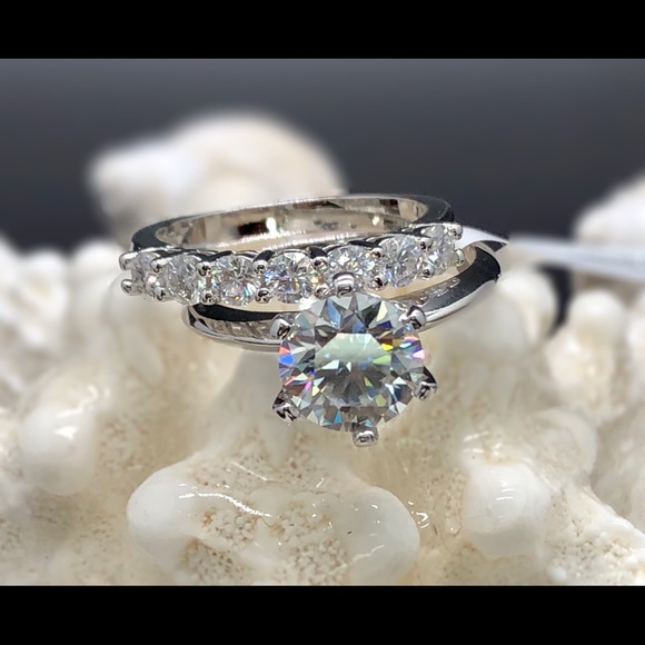 Moissanite Diamond rings set with Certific… - Picture 7 of 16